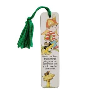 Vintage 80s Bookmark Baseball Schoolboy Prayer, 1980 Antioch Bookplate Co. H-325